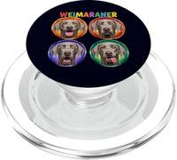 Gracioso Perro de Caza Weimaraner Perro Loco Retratos PopSockets PopGrip para MagSafe