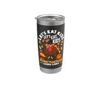 Gracioso profesor de gramática de Let's Eat Kids para Acción de Gracias Vaso térmico de acero inoxidable de doble pared