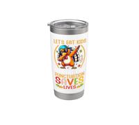 Gracioso profesor de gramática de Let's Eat Kids para Acción de Gracias Vaso térmico de acero inoxidable de doble pared