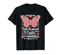 Gracioso Puedo Hacer Todas Las Cosas A Través De Cristo Filipenses Diciendo Camiseta