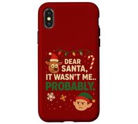 Gracioso Querido Papá Noel, Probablemente no FUI yo Navidad Carcasa para iPhone X/XS