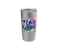 Gracioso regalo para amantes del sueño con diseño gráfico callejero de «I Like Naps» Vaso térmico de acero inoxidable de doble pared