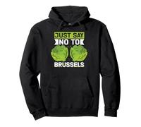 Gracioso Solo Di No A Las Coles De Bruselas Humor Sudadera con Capucha