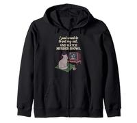 Gracioso Solo Quiero acariciar a mi Gato y Ver programas de Asesinato 7 Sudadera con Capucha