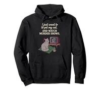 Gracioso Solo Quiero acariciar a mi Gato y Ver programas de Asesinato 7 Sudadera con Capucha