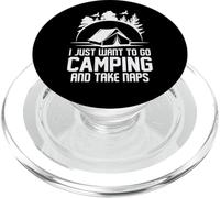 Gracioso Solo Quiero IR De Camping Y Tomar Siestas PopSockets PopGrip para MagSafe