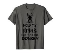 Gracioso Sostén mi Bebida, Tengo Que acariciar a Este Burro Camiseta
