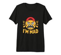 Gracioso Soy Cara Mad Sarcástico Estado de ánimo Enojado Social Ansiedad Meme Camiseta Premium