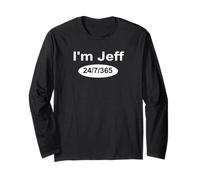 Gracioso Soy Jeff 24/7/365 Divertido Vídeos de Redes Sociales Humorístico Manga Larga