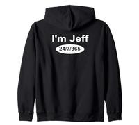 Gracioso Soy Jeff 24/7/365 Divertido Vídeos de Redes Sociales Humorístico Sudadera con Capucha