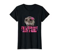 Gracioso Soy Literalmente Solo Una Chica Hámster Triste Meme Camiseta