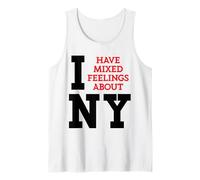 Gracioso Tengo sentimientos encontrados sobre el humor del estado de Nueva York Broma Camiseta sin Mangas
