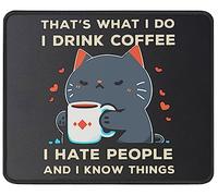 Gracioso Tomo Café Odio A La Gente Gato Mouse Pad Portátil Mousepad Agradable Alfombrilla De Ratón para Hogar Pc Ordenador 25X30Cm