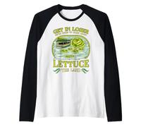 Gracioso, ¡Venga, Perdedor! Vamos a Aprender. Lechuga. Camiseta Manga Raglan