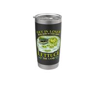 Gracioso, ¡venga, perdedor! Vamos a aprender. Lechuga. Vaso térmico de acero inoxidable de doble pared