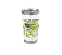 Gracioso, ¡venga, perdedor! Vamos a aprender. Lechuga. Vaso térmico de acero inoxidable de doble pared