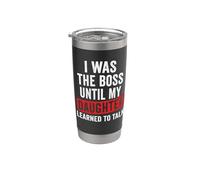 Gracioso Yo era el jefe hasta que mi hija aprendió a hablar Vaso térmico de acero inoxidable de doble pared