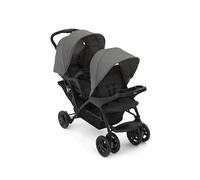 Graco - Stadium Duo Cochecito doble ultramanejable. Desde el nacimiento hasta los 3 años aprox. (máx. 15 kg), color Titanium, Sistema Click Connect compatible con 2 sillas portabebés