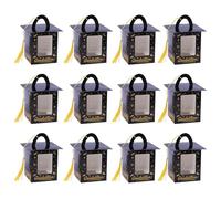 Grad Party Cupcake Boxes - Upgrades Celebration Aesthetic, 12 Pack Happy Grad Treat Holder, Decorative Tassel + Transparent Viewing, High Grade Paper Material, For High School & Uni Graduates
