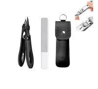 Graddi Ingrowfix Pro for Thick Nails,Graddi Nail Clippers with Overall Stainless Steel，One-Touch Locking Pliers,Extended Handle,Ultra-Thin & Sharp for Seniors Care (Black)