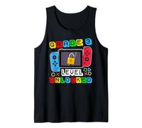 Grade 3 Level Unlocked Gamer Back to School Boy Camiseta sin Mangas