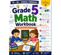 Grade 5 Math Workbook: Decimals, Fractions, Order of Operations, Volume, Coordinate Plane & Measurement - 8 Chapters with Answer Key for Homeschool & Classroom Practice