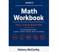 Grade 5 Math Workbook: Full-Year Math Practice with Operations, Fractions, Decimals, Percent, Word Problems, Diagnostic Test, Reviews, and Answer Key (Grade 5 SmartSteps Math Series)