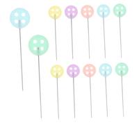 GRADENEVE 100 Piezas Alfileres de Botón para Coser Diseño Decorativo Fácil Inserción para Costura Patchwork Bordado y Manualidades