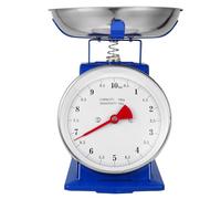 GRADENEVE 10kg Báscula de Cocina Vintage Mecánica sin Pilas con Bandeja Desmontable para Pesar Alimentos Repostería y Decoración Clásica con Dial Grande Fácil Lectura