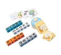 GRADENEVE 1Juego Educativo de Ortografía con Bloques para Niño Niña Herramienta de Aprendizaje de Inglés Juguete para Desarrollo Cognitivo y Educativo Casa y Escuela