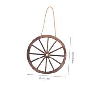 GRADENEVE 2 piezas Decoración Rústica de Ruedas de Madera Colgante Circular Vintage Estilo Occidental para Pared Interiores y Exteriores Hogar Cobertizo