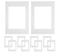 GRADENEVE 20 Piezas Inserto de Paspartú para Marco A4 Blanco de Papel Diseño Precortado, Compatible Cuadros Grandes para Decoración del Hogar y Obras Artísticas