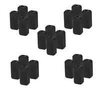 GRADENEVE 20 Piezas Módulo de fuente de alimentación pequeña recinto de plástica protector de cable al aire libre del enchufe del cable de extensión el plastico Negro