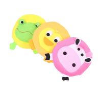 GRADENEVE 3 piezas Esponjas de Baño Infantiles con Diseño de Animales Suaves y Compactas Aptas para Bebés y Colores Surtidos para Ducha y Cuidado Diario