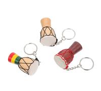 GRADENEVE 3 Piezas Llavero de Africano Pequeño y Ligero Colgante de Madera y Piel de Oveja, Diseño Firme y Decorativo para Llaves y Mochila Varios estilos