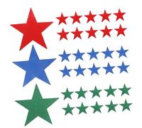 GRADENEVE 30 Piezas Unidades de Recortes Decorativos para Aula Arte Mural DIY para Decoración de Paredes Jardín de Infancia Colores Azul Verde y Rojo Papel Seguro y Duradero para y Ventanas