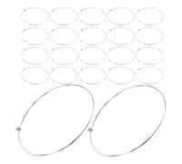 GRADENEVE 30 Unidades Cuerdas de Acero Inoxidable Minimizan la Fricción Dedos para Guitarra Acústica E-1st Color Plata, Compatibles con Puentes y Mecánicas Originales, Ideales para
