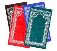 GRADENEVE 4 Alfombras de Oración de Poliéster y Patrones Delicados Portátiles Diseño para Meditación y Uso en Adoración