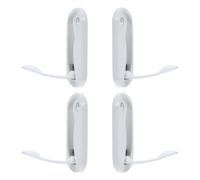 GRADENEVE 4 Piezas Gancho Plegable de Pared de Aleación de Aluminio Blanco Diseño Invisible, Estructura Segura y Capacidad de Carga de 33 Lbs, Adecuado para Cocinas y Hogares Mascotas