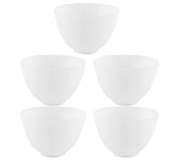 GRADENEVE 5 Cuencos de Silicona Blanco para Mezclar Mascarillas Faciales, Herramienta Multi-funcional Fácil de Limpiar para Uso Doméstico y Salón de Belleza