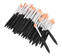 GRADENEVE 50 Aplicadores de Esponja para Pintar 85 CM Mango Negro y Tubo Plateado Pinceles Pequeños para Mezclar Tinta y Acuarelas Manualidades y Scrapbooking Esponjas para Artistas y