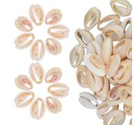 GRADENEVE 50 Colgantes de Conchas Marinas Naturales Beige para Hacer Joyas DIY Diseño Único, Accesorios Simples y Elegantes para Collares y Llaveros