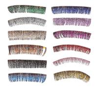 GRADENEVE 6pares Pestañas Postizas con Purpurina Coloridas para Maquillaje de Ojos Efecto Exagerado Suaves y Flexibles para Halloween Disfraces y Fiestas Color Aleatorio