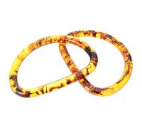 GRADENEVE Accesorio para Bolso Asas de Resina en Forma de D 12 CM 1 Par Color Ámbar Retro para Reemplazo de Mango en Bolsos de Mano