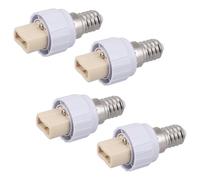 GRADENEVE Adaptador de Base E14 a G9 para Lámparas de Tornillo, Convertidor de Portalámparas Led, 4 Piezas de Cerámica para Lámparas de Techo, Mesa y Sala, Compatible -220v