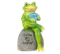 GRADENEVE Adorno de Resina Rana Decorativa para Jardín y Escritorio, Accesorio de Decoración para Hogar y Dormitorio, Figura Artesanal en Resina Azul, Adecuado para Obsequio y Ambiente