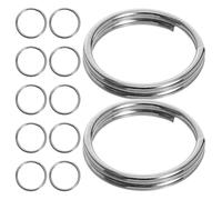 GRADENEVE Anillos Partidos Dobles de Acero Inoxidable 08X10 MM Kit 200 Unidades Anillos Conectores Redondos para Llaveros y Manualidades Accesorios para Organizar Llaves Mini Aros