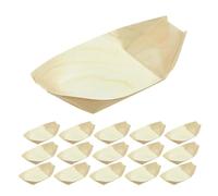 GRADENEVE Bandeja de Sushi de Madera 120 Piezas, Plato de Sashimi en Forma de Barco 13,5x7,7 Cm, Tabla de Servir Sushi Japonés para Aperitivos, Postres y Comida, Uso para Restaurantes