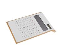 GRADENEVE Calculadora Solar Ultra de Oficina Doble Fuente de Energía Herramienta de Cálculo Portátil para Estudiantes para Escuela y Trabajo Diseño Práctico Color Blanco