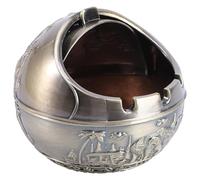 GRADENEVE Cenicero Tapa Diseño Elefante Estilo Sureste Asiático, Color Verde Pátina, Aleación Resistente, Contenedor Profundo para Colillas, Decoración Práctica para Hogar y Oficina